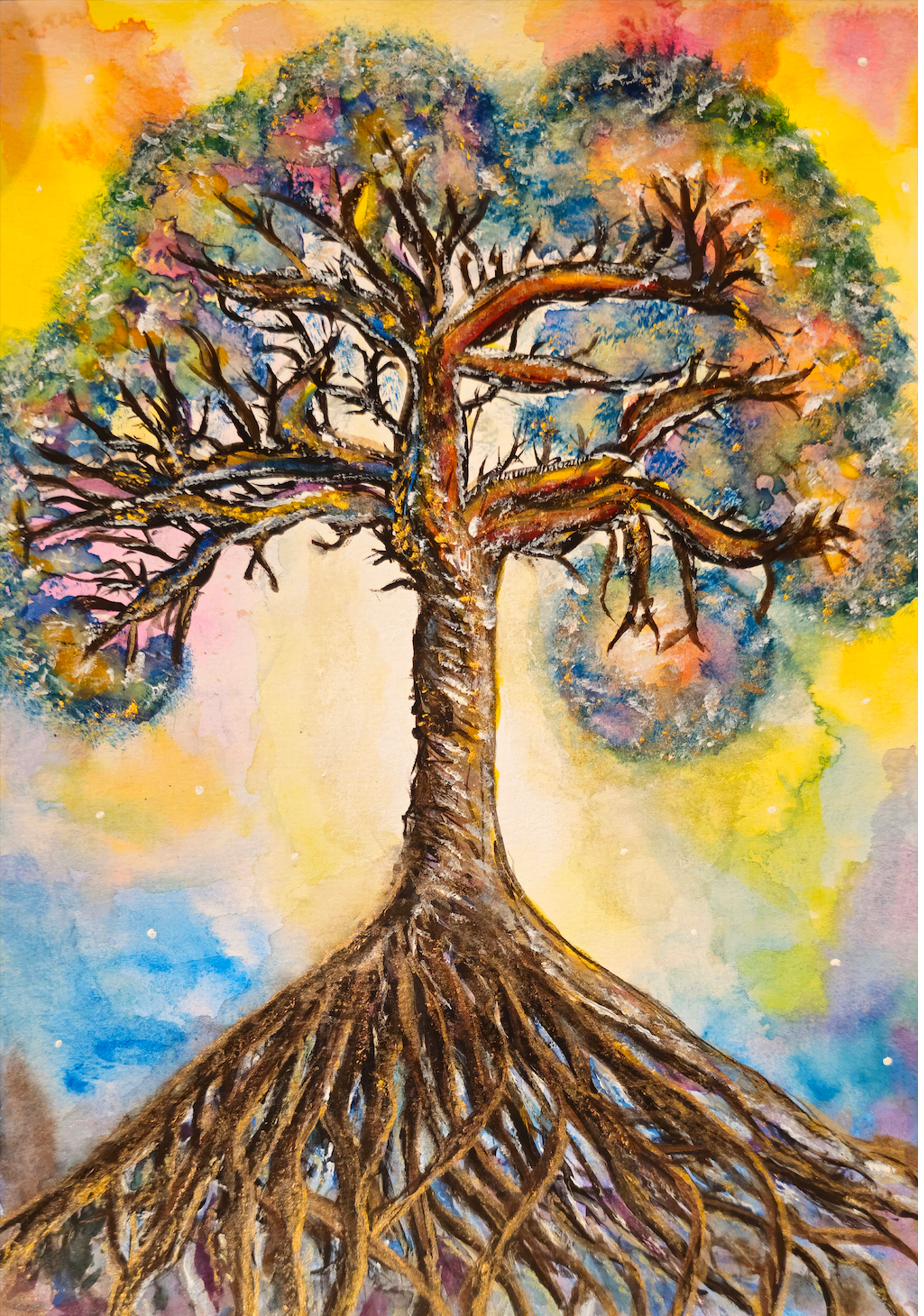 Farbenbaum Aquarell