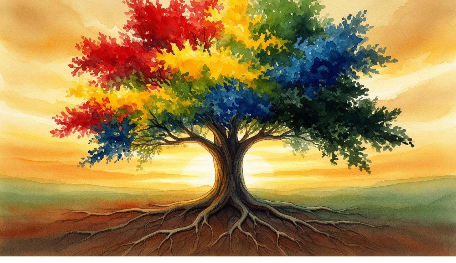 Farbenfroher Baum